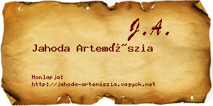 Jahoda Artemíszia névjegykártya